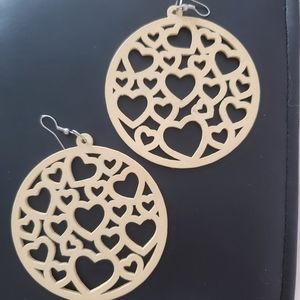 Wooden round heart hoops bought in European market